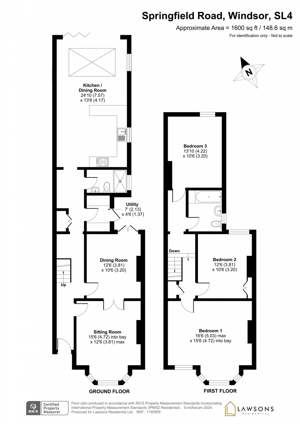 Floorplan for Springfield Road, Windsor, SL4