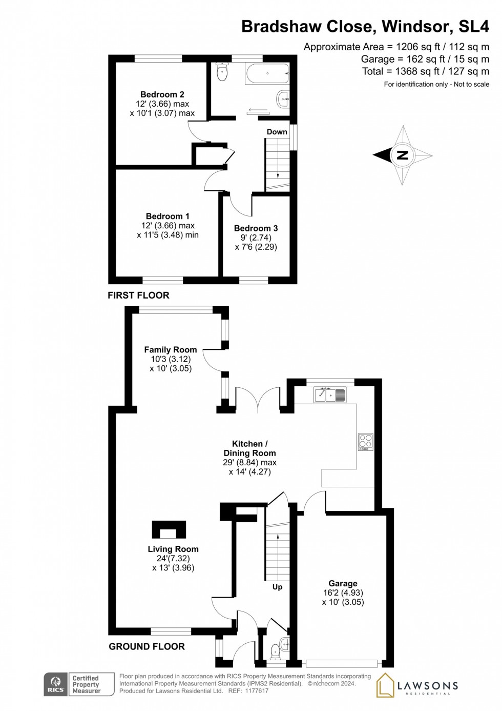 Floorplan for Bradshaw Close, Windsor, SL4