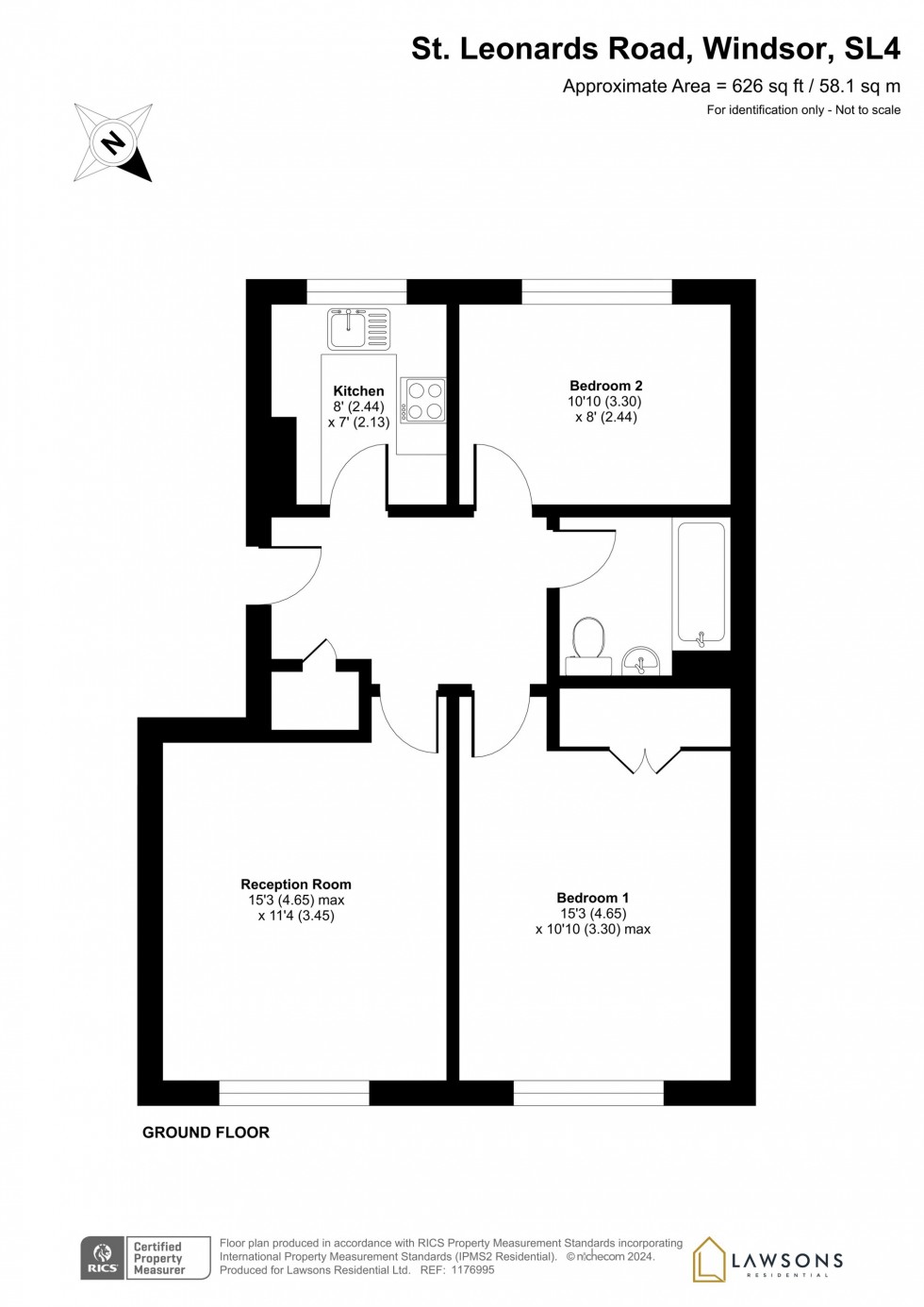 Floorplan for St. Leonards Road, Windsor, SL4