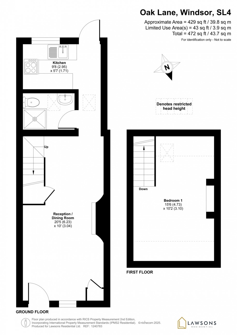 Floorplan for Oak Lane, Windsor, SL4