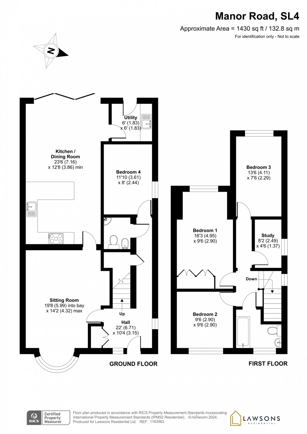 Floorplan for Manor Road, Windsor, SL4