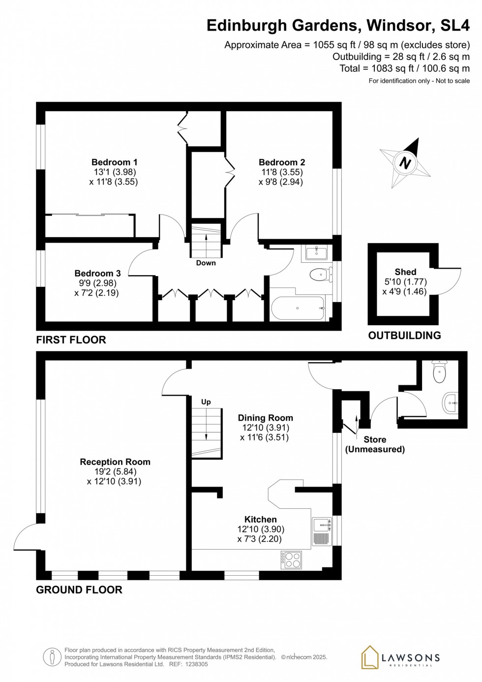 Floorplan for Edinburgh Gardens, Windsor, SL4