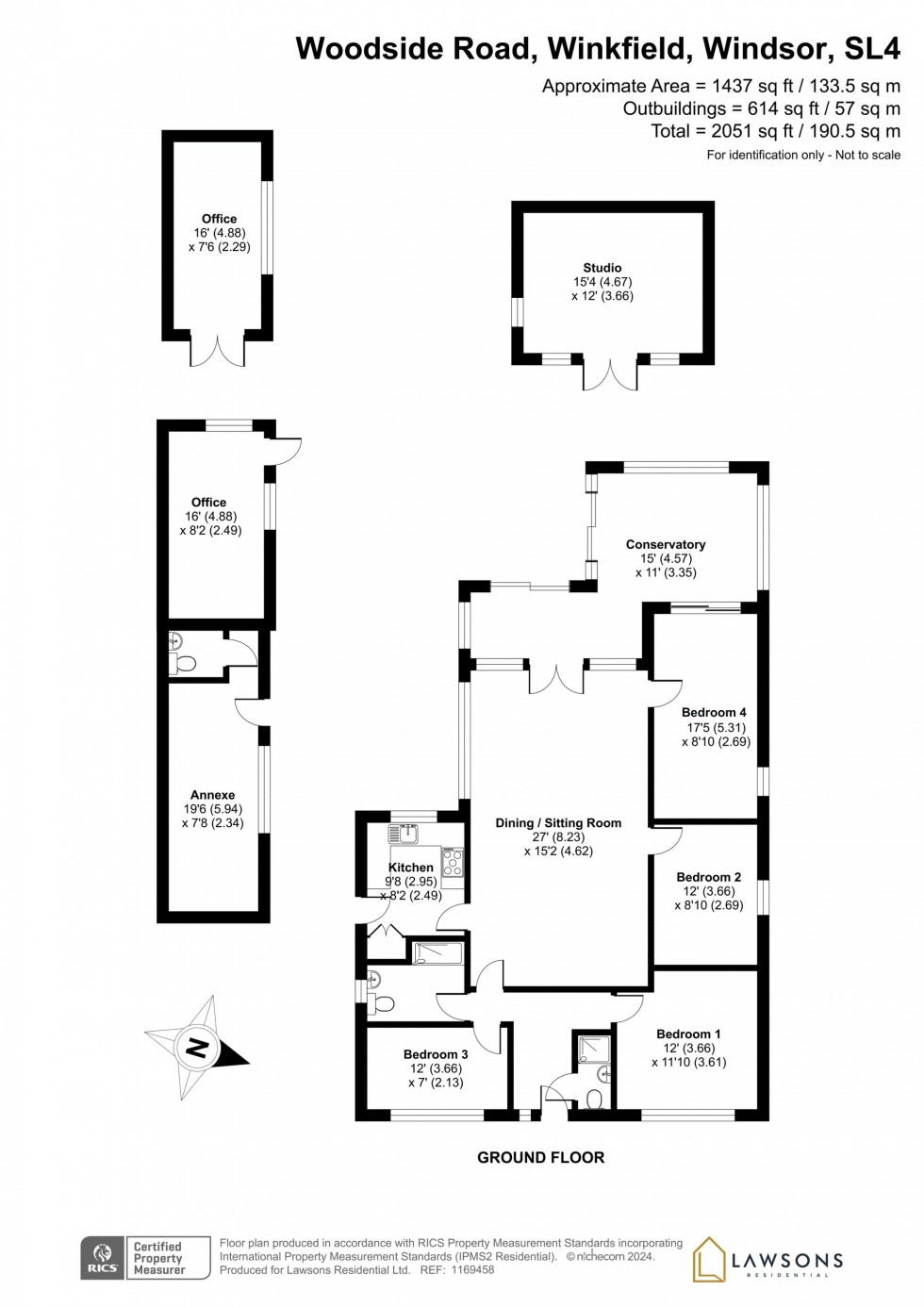 Floorplan for Woodside Road, Winkfield, SL4