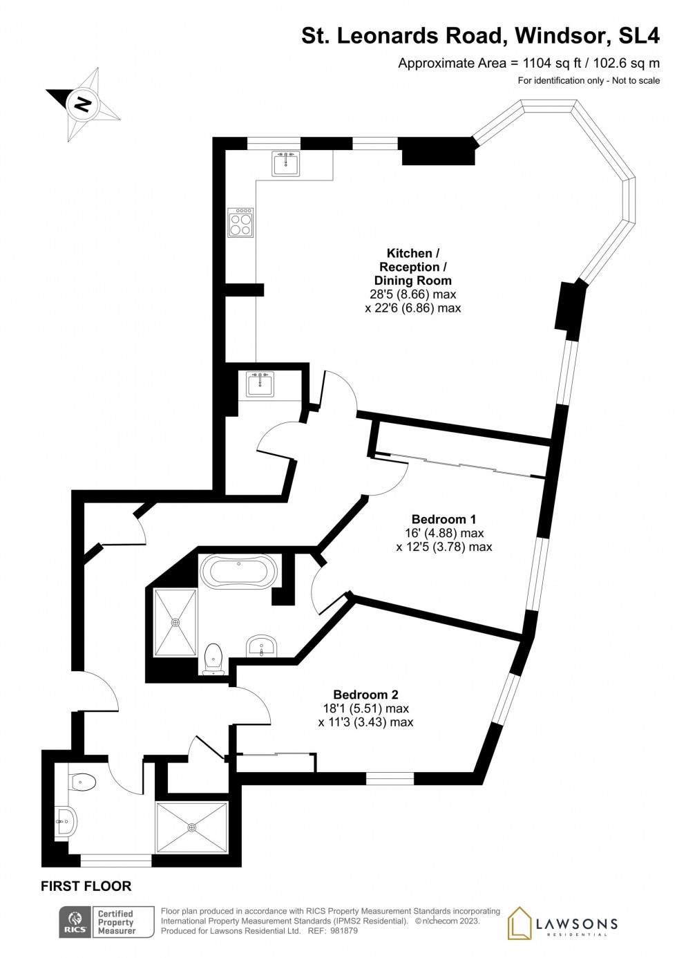 Floorplan for St. Leonards Road, St. Leonards House, SL4