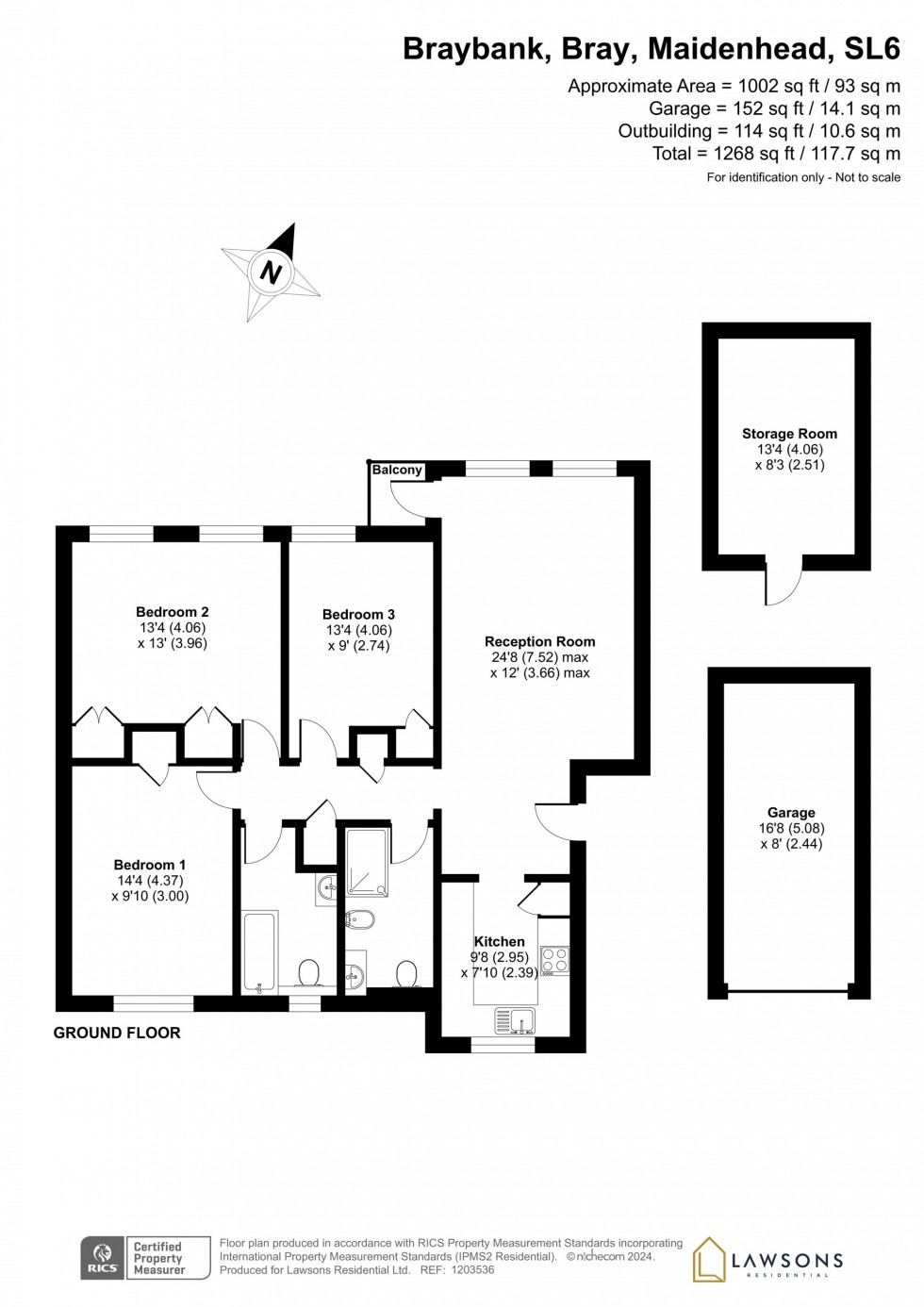 Floorplan for Braybank, Bray, SL6