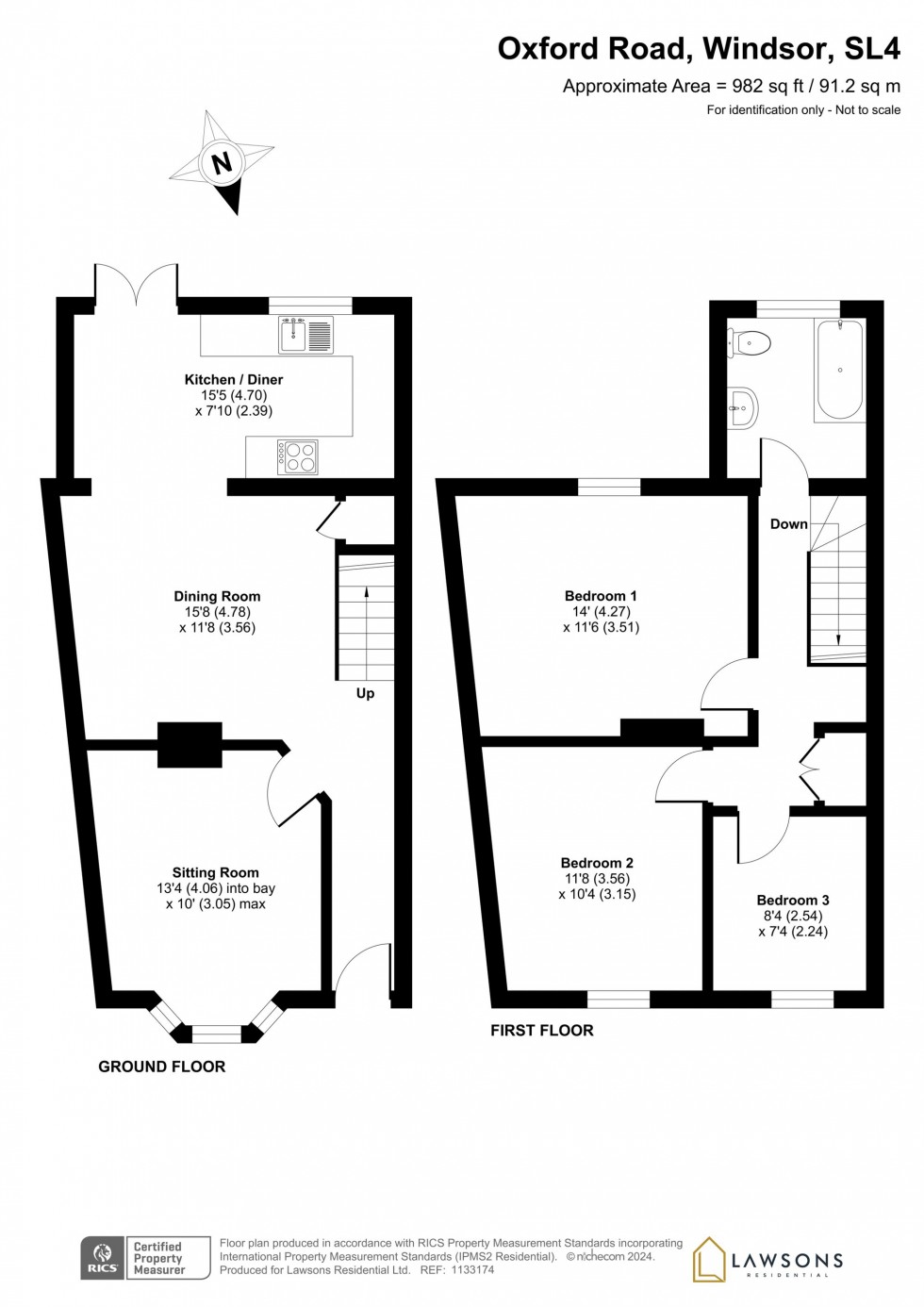 Floorplan for Oxford Road, Windsor, SL4