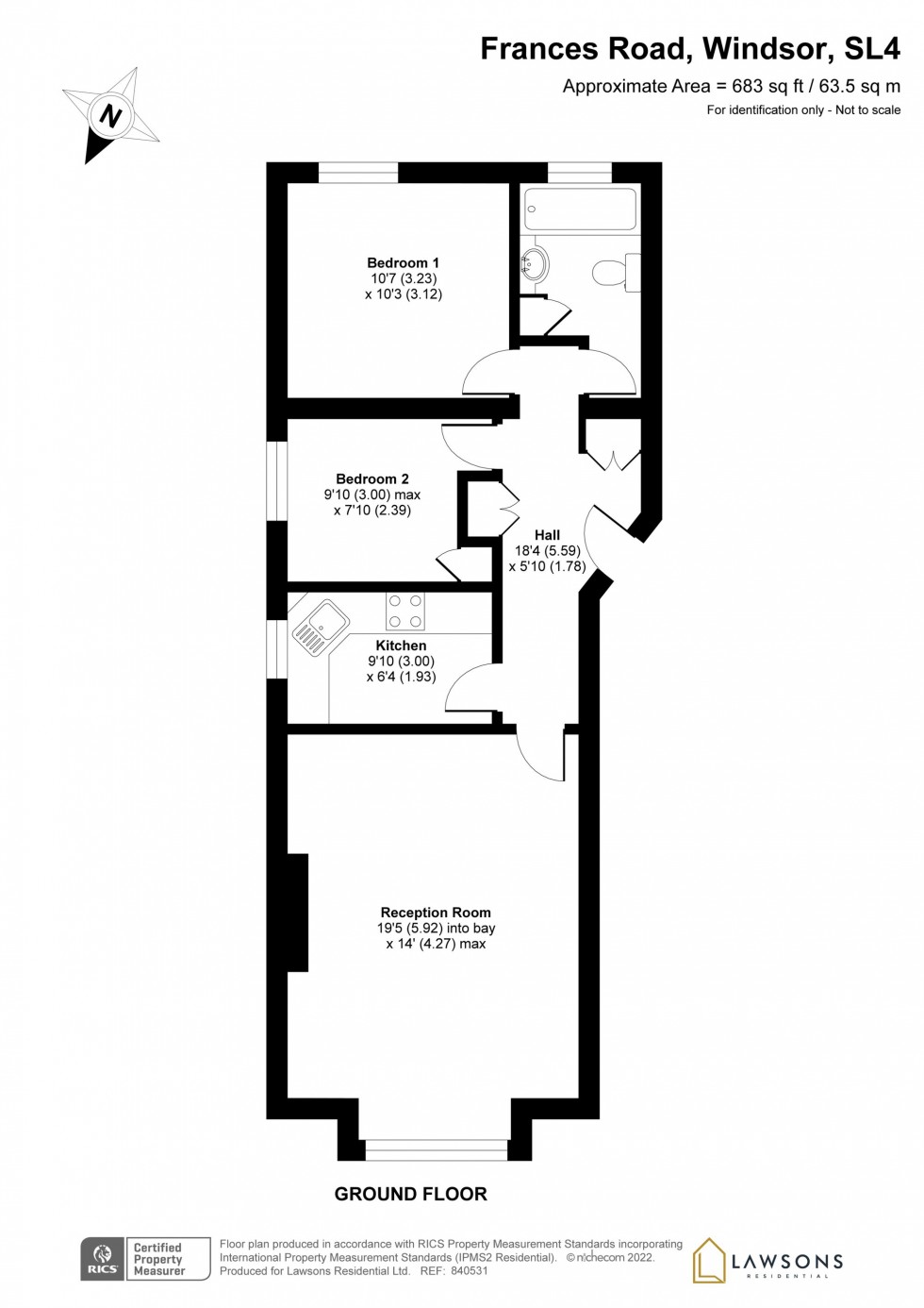 Floorplan for Frances Road, Windsor, SL4