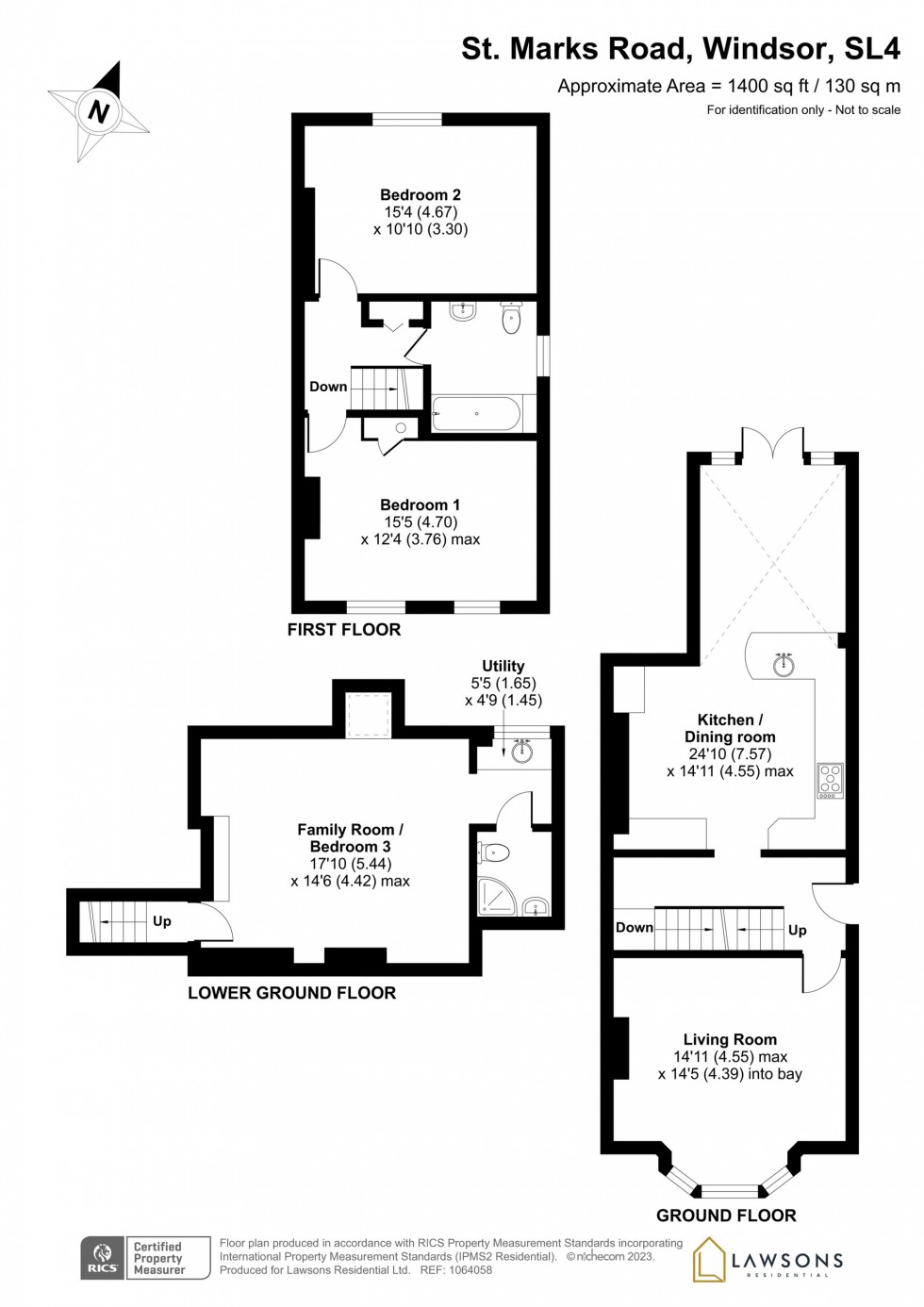 Floorplan for St. Marks Road, Windsor, SL4