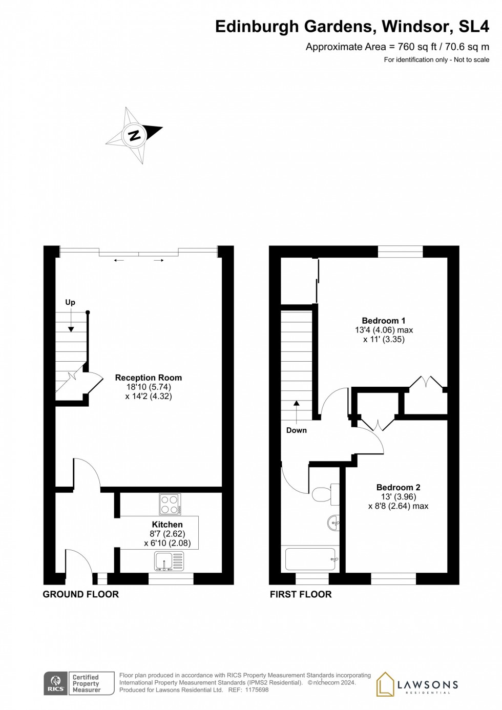 Floorplan for Edinburgh Gardens, Windsor, SL4