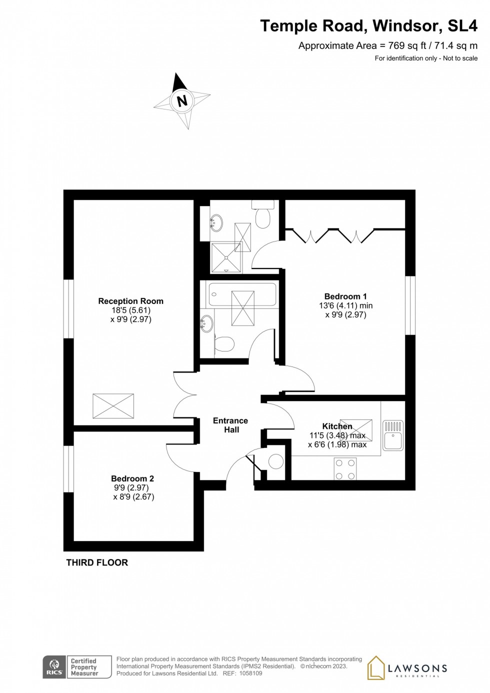 Floorplan for Temple Road, Windsor, SL4