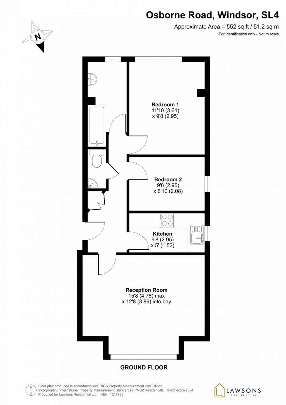 Floorplan for Osborne Road, Windsor, SL4