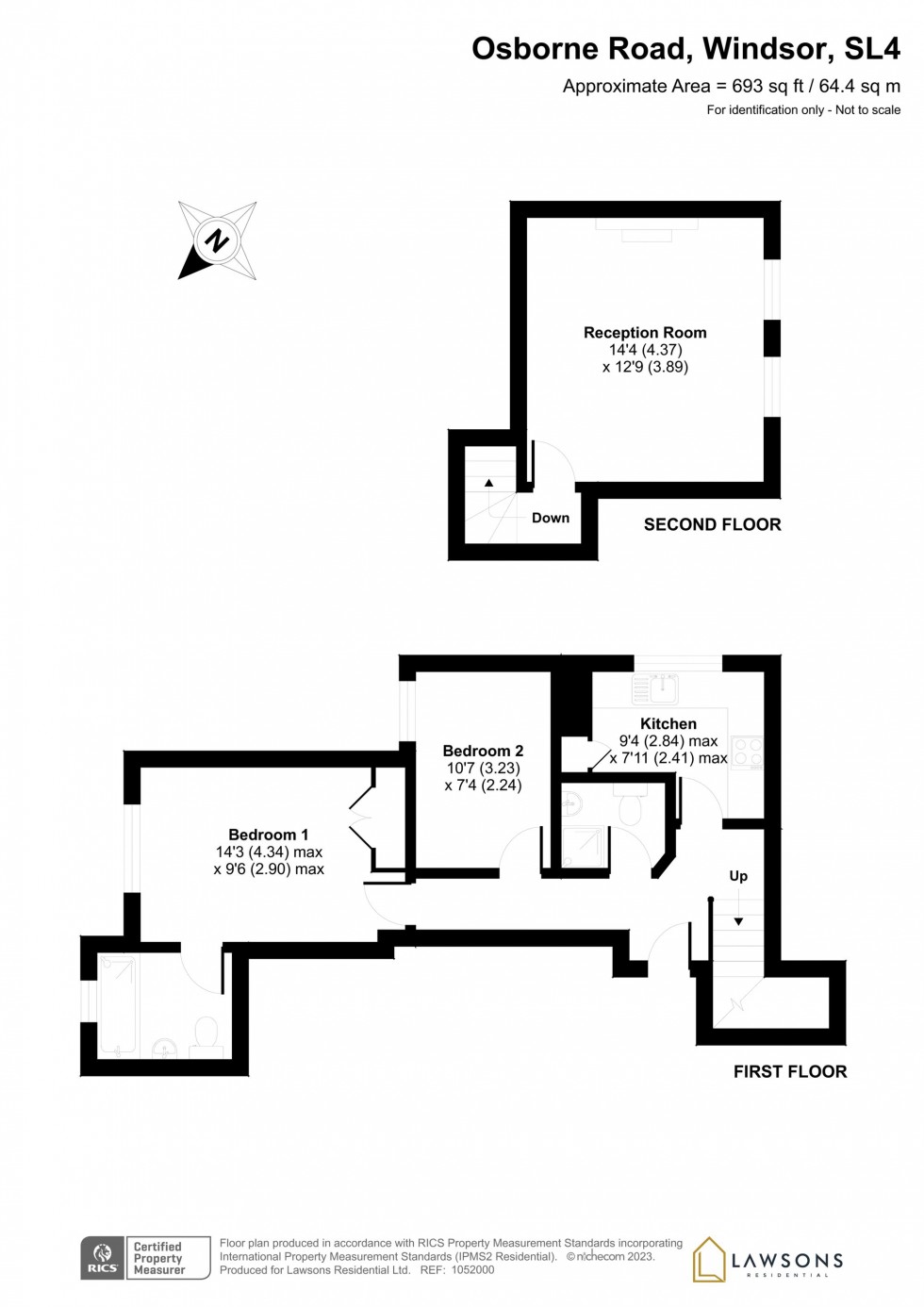 Floorplan for 92 Osborne Road, Windsor, SL4