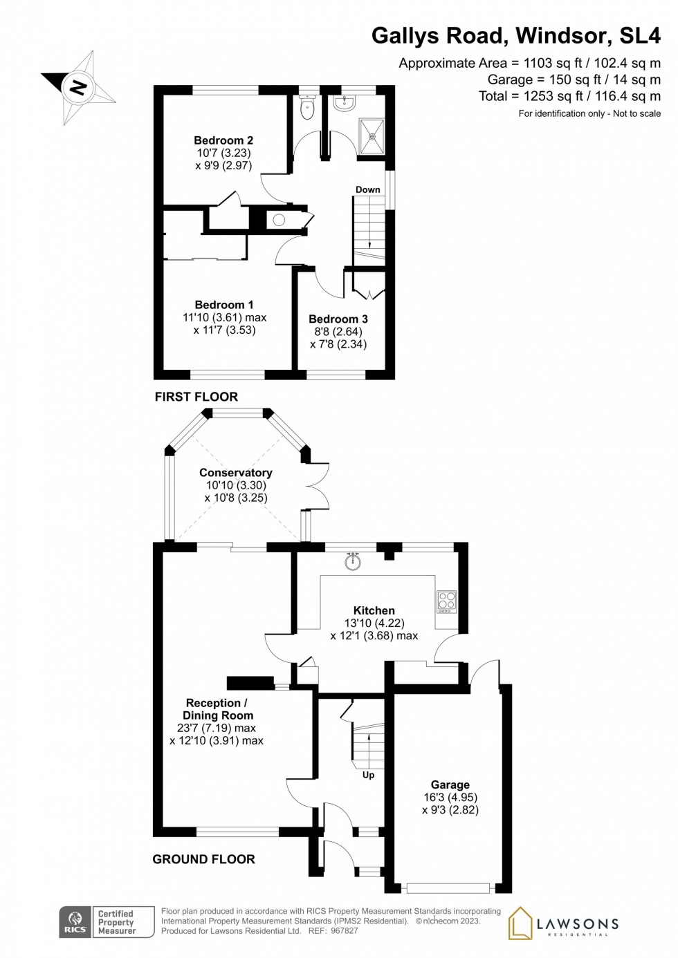 Floorplan for Gallys Road, Windsor, SL4